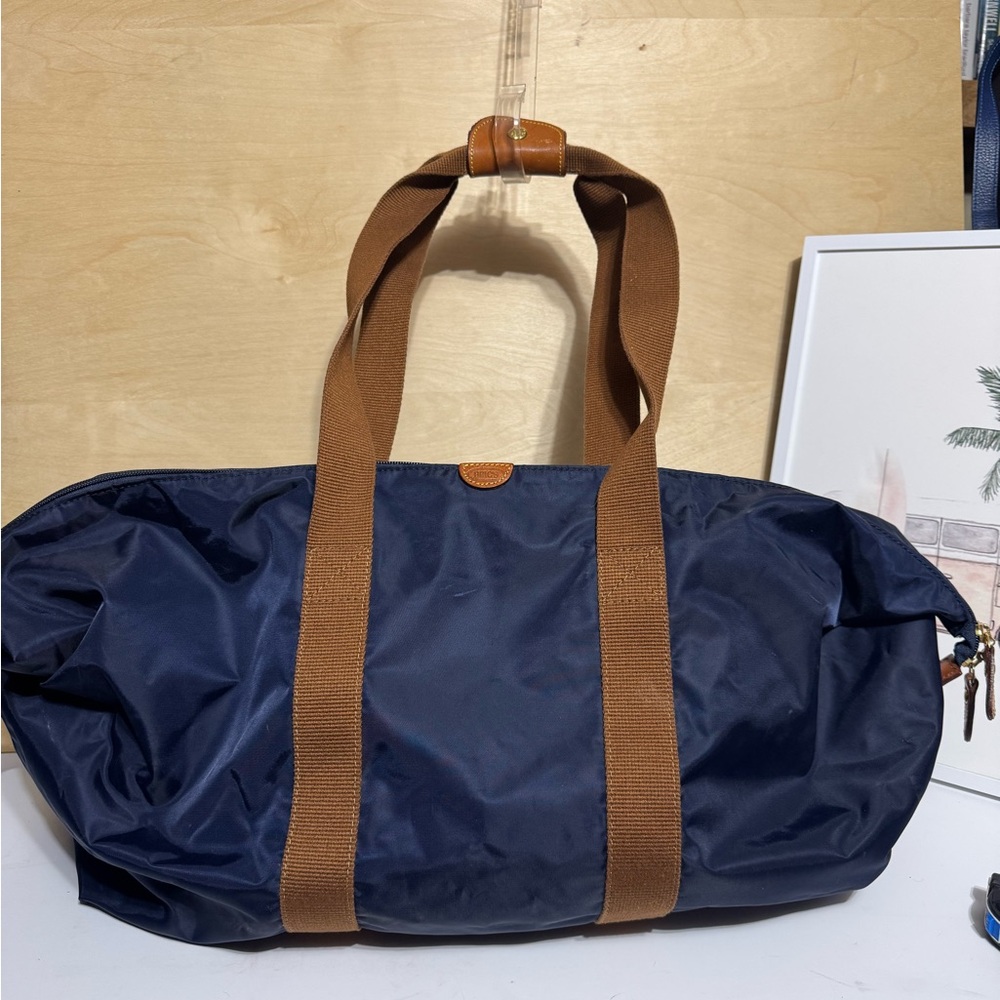 Bric's  made in Italy navy  and Tan Duffel Bag